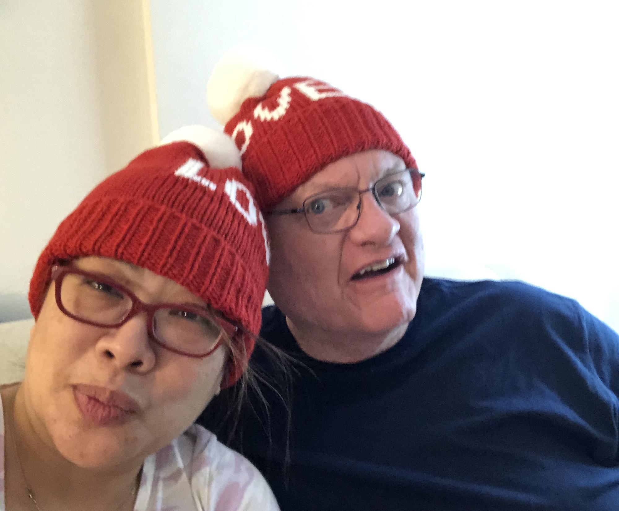 Ready for winter with our love caps on!