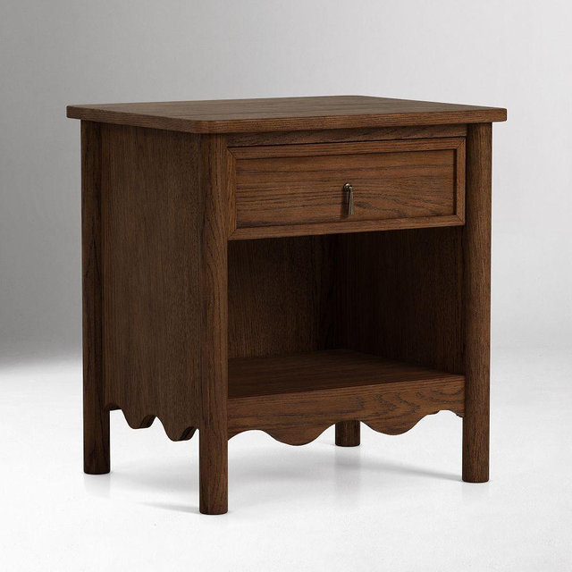 Talora 1-Drawer Nightstand, Walnut, 25"