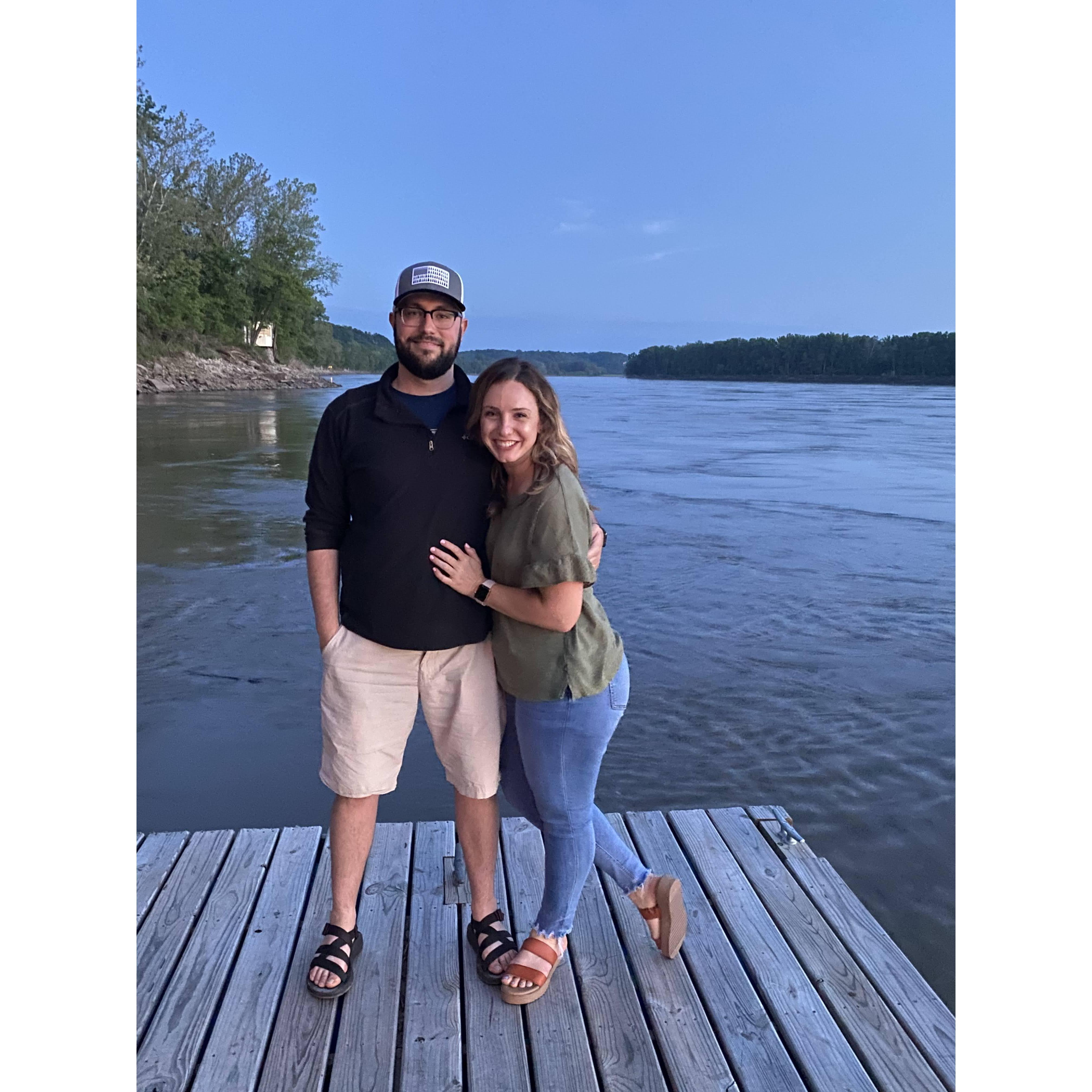 Our first (socially distant) outing after quarantining together for 2 months. We survived and it was around that time Adam started planning the proposal!