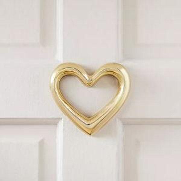Amor Brass Heart Door Knocker