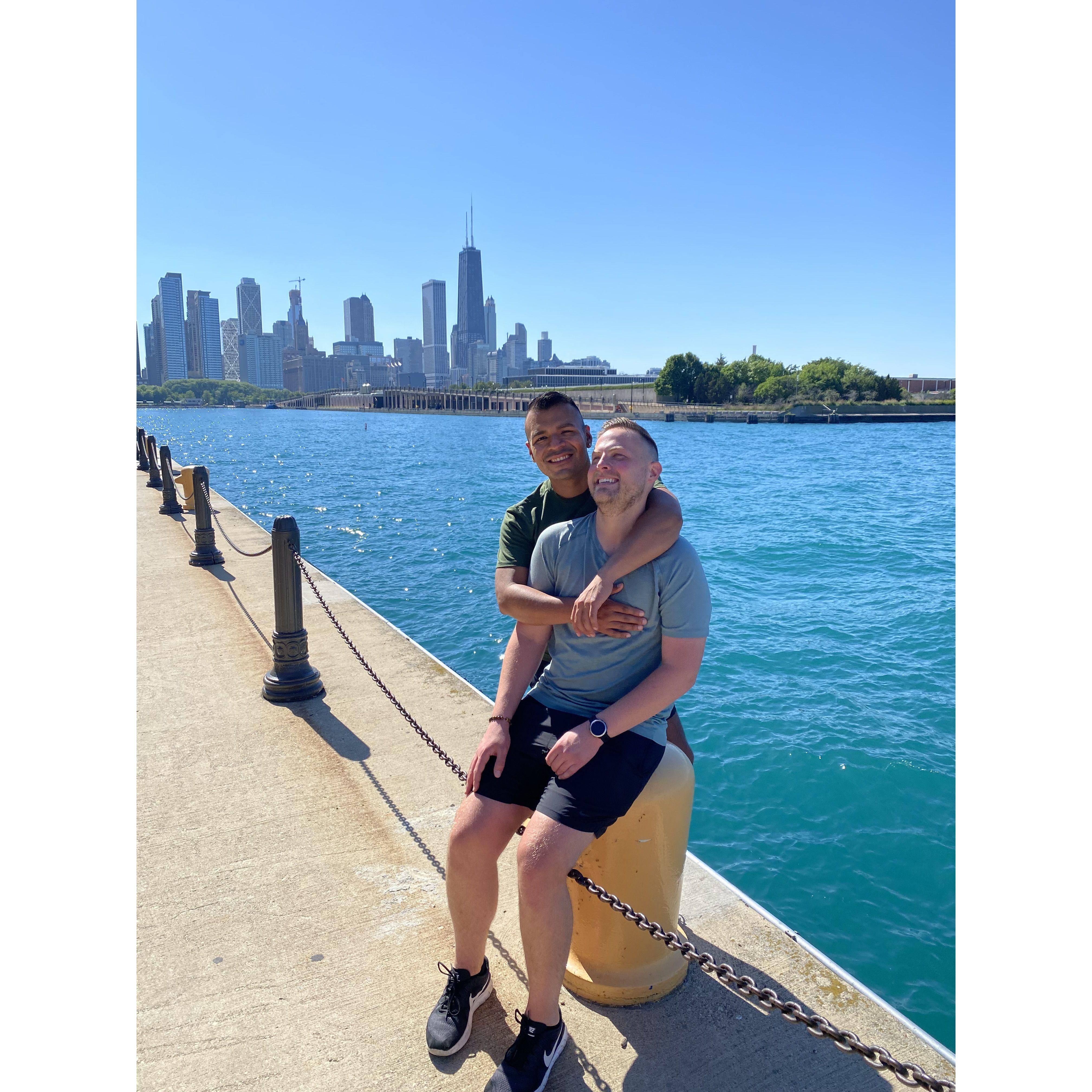 Candid laughs, promise this was not staged. Navy Pier, Chicago