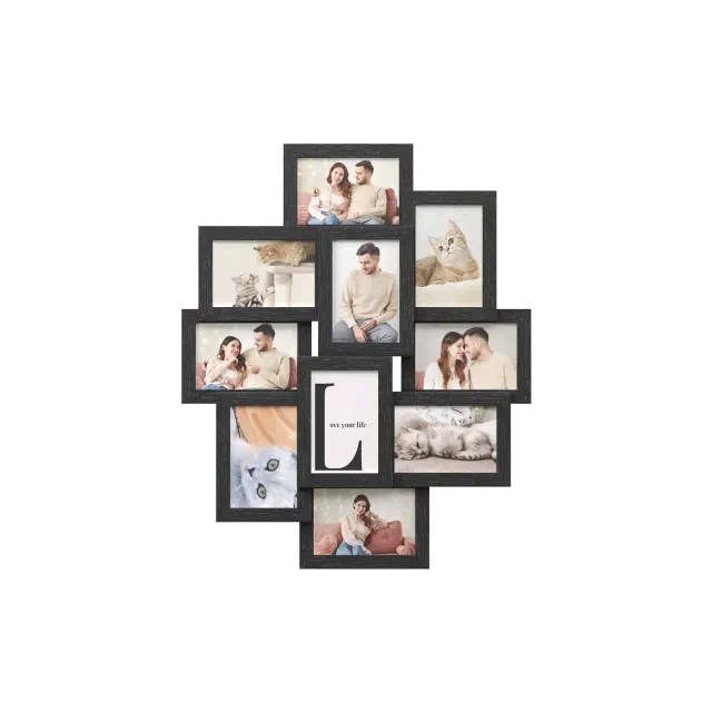 SONGMICS Collage Picture Frames, 4x6 Picture Frames Collage for Wall Decor, Black
