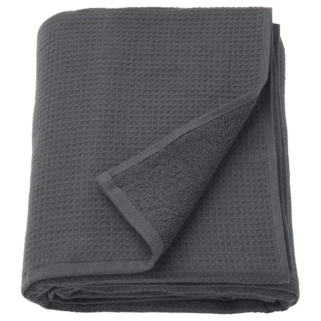 SALVIKEN Bath sheet, anthracite, 39x59 "