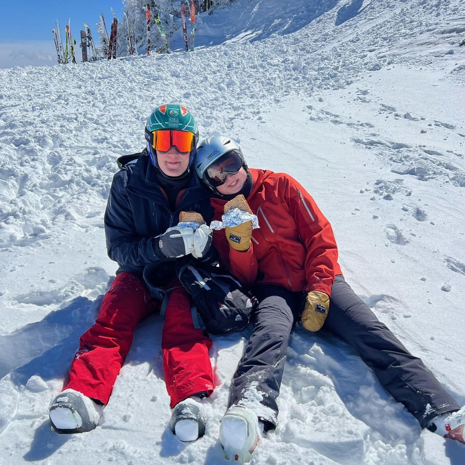PBJ always tastes better at the top of a mountain whether we hike up or ride a chair lift.