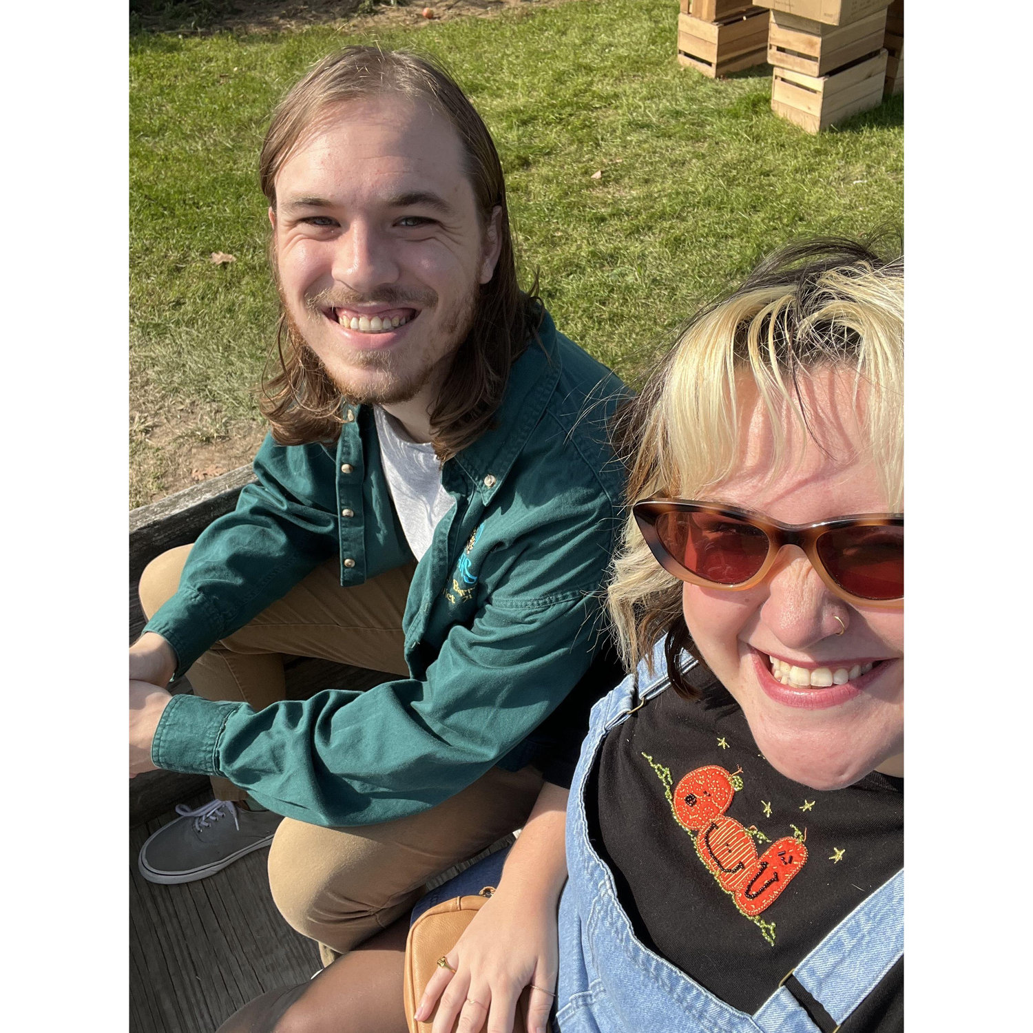 MK's first time visiting Sam in the Fall in PA - WE ARE ON A TRACTOR HEADING TO A PUMPKIN PATCH!!!!