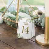 Botanical Greenery Table Number Tent Cards, 1-30