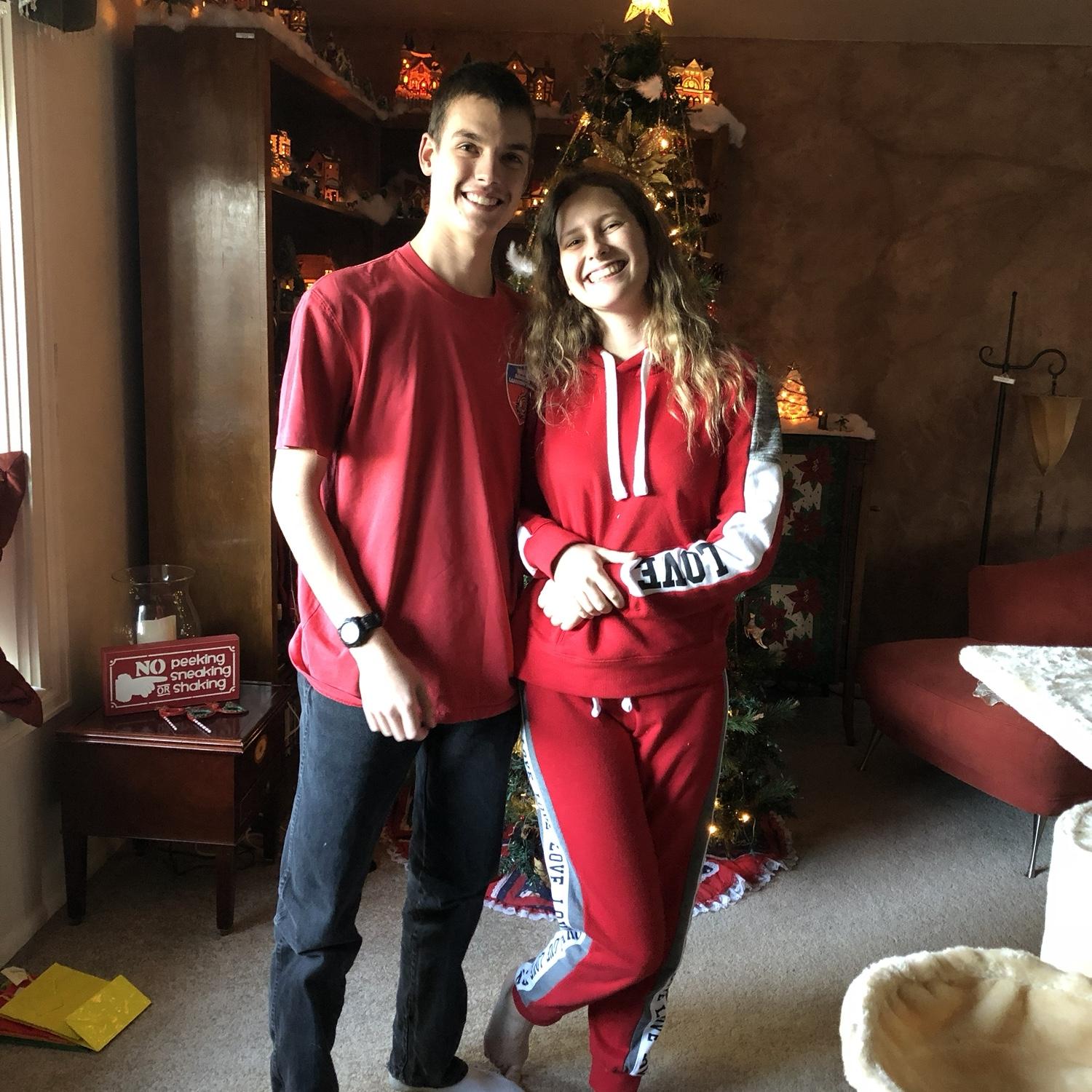 2017 Christmas and the first one we spent together. Photo taken by Savannah's mom.