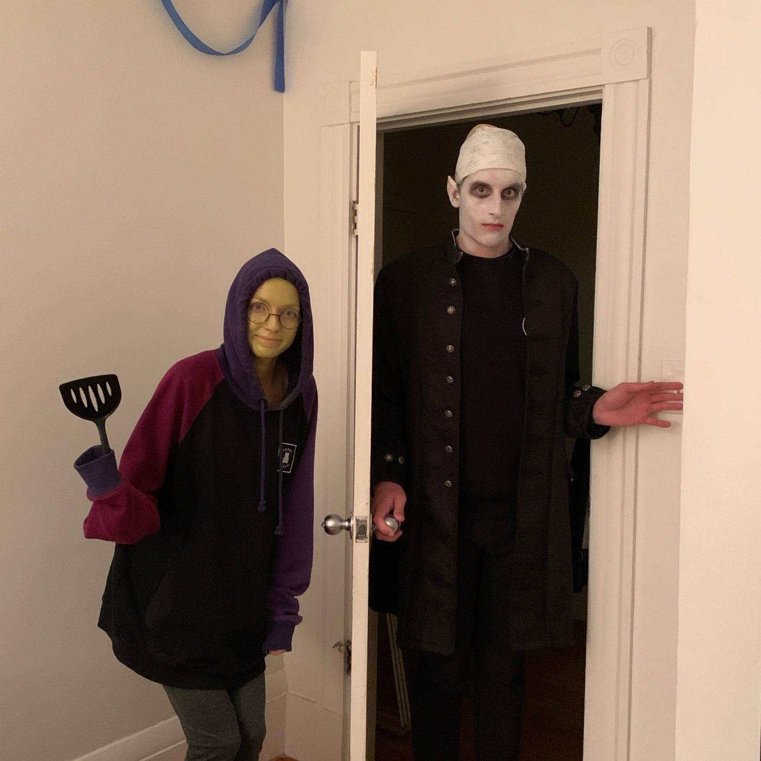 Nosferatu and The Hash Slinging Slasher Halloween costumes.