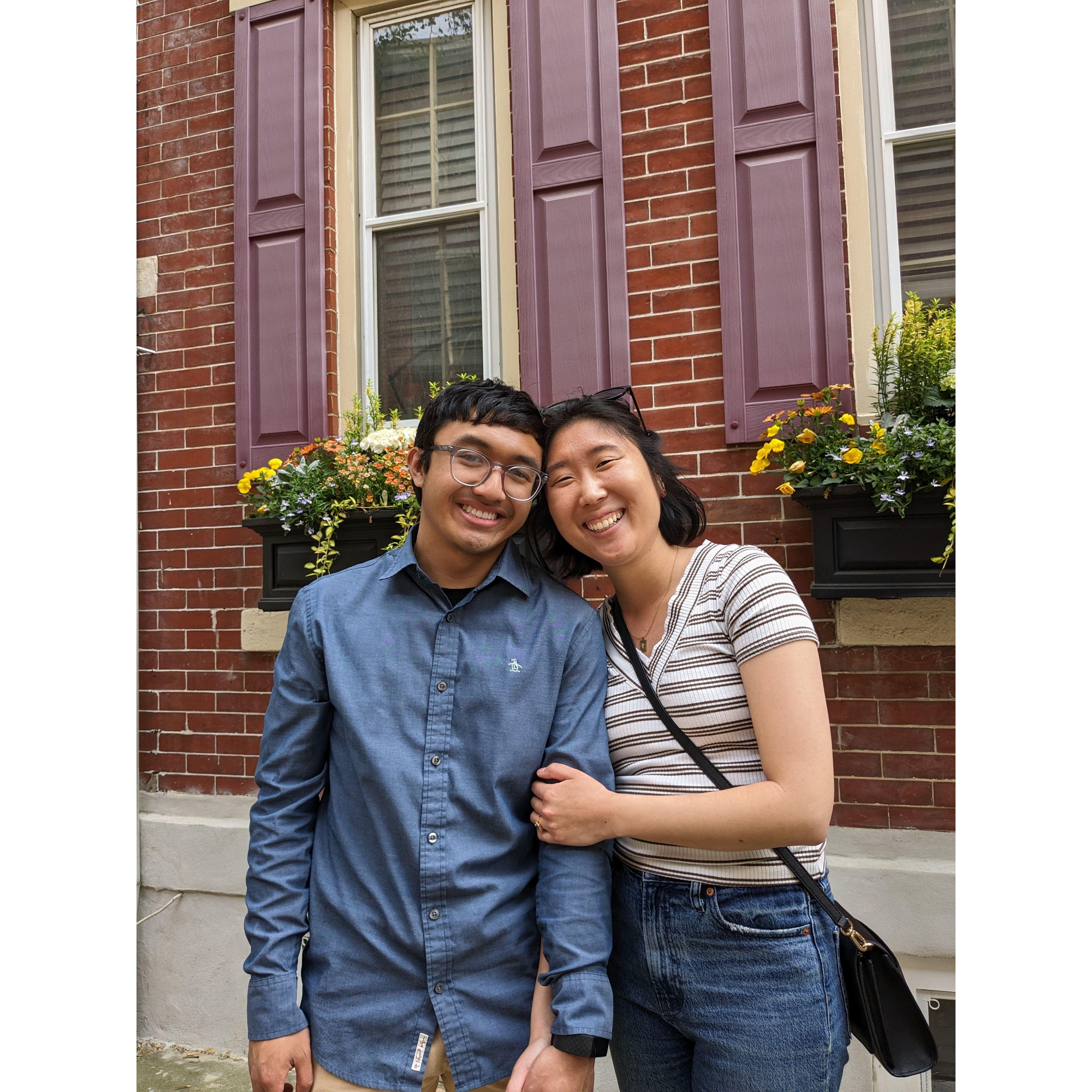 Photos taken just after Raphael proposed to Hannah on 4/22/2023