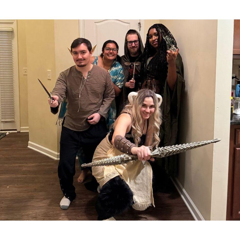 John, Norma, Prerana, Jay and Britt celebrating Halloween and Diwali