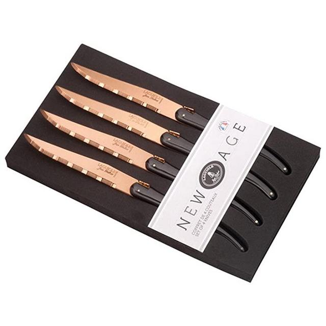 Jean Dubost 4pc New Age Copper steak knives, one size