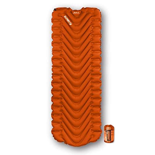 KLYMIT STATIC V Sleeping Pad, Lightweight, Outdoor Sleep Comfort Best for Backpacking, Camping, and Hiking, Inflatable Camp Sleep Pad
