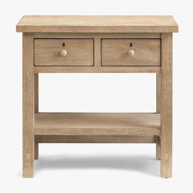 Farmhouse 28.5" 2-Drawer Nightstand, Seadrift