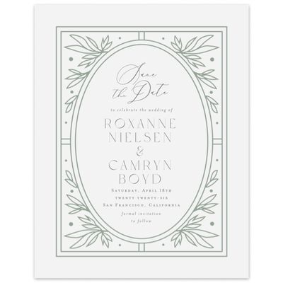 Sage, Green Wedding Digital Save the Date - Poplar Classic