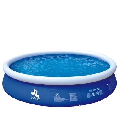 Pool Central 15' x 36" Inflatable Above Ground Prompt Swimming Pool Set - Blue/White