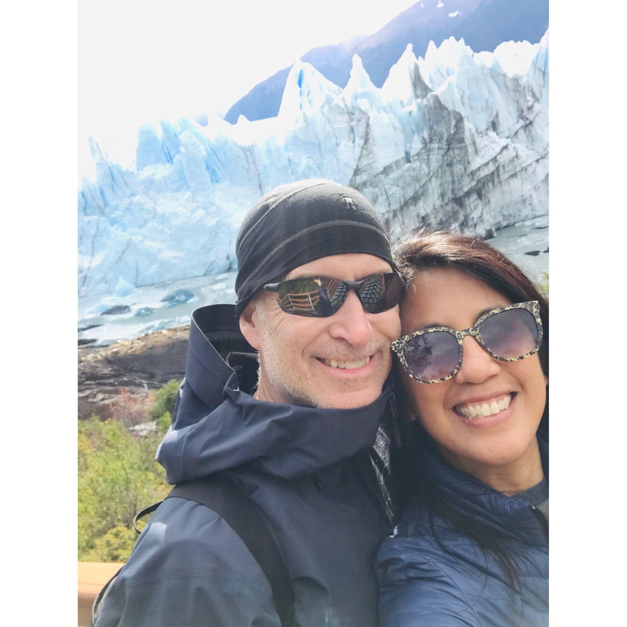 Our second time seeing glaciers - first, in Iceland, then here in Patagonia