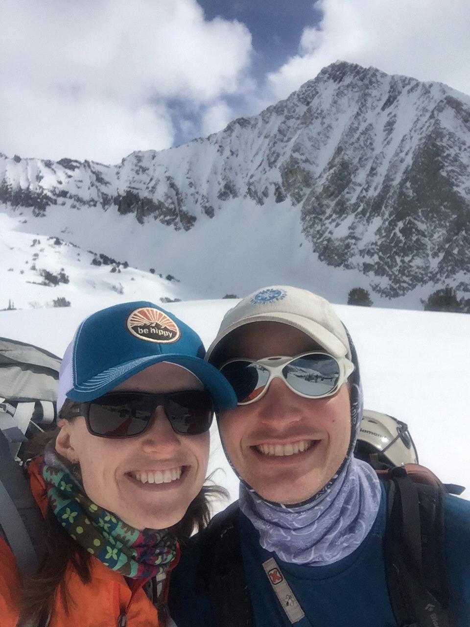 On a ski tour while staying at a yurt in the Pioneer Mountains of Idaho