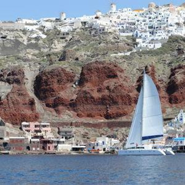 Sailing in Santorini