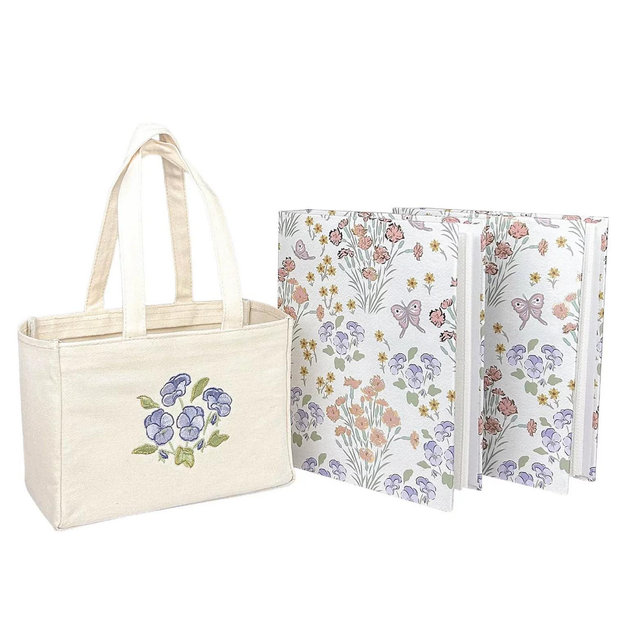 Photo Album Set with Tote with Bag - Spring Floral