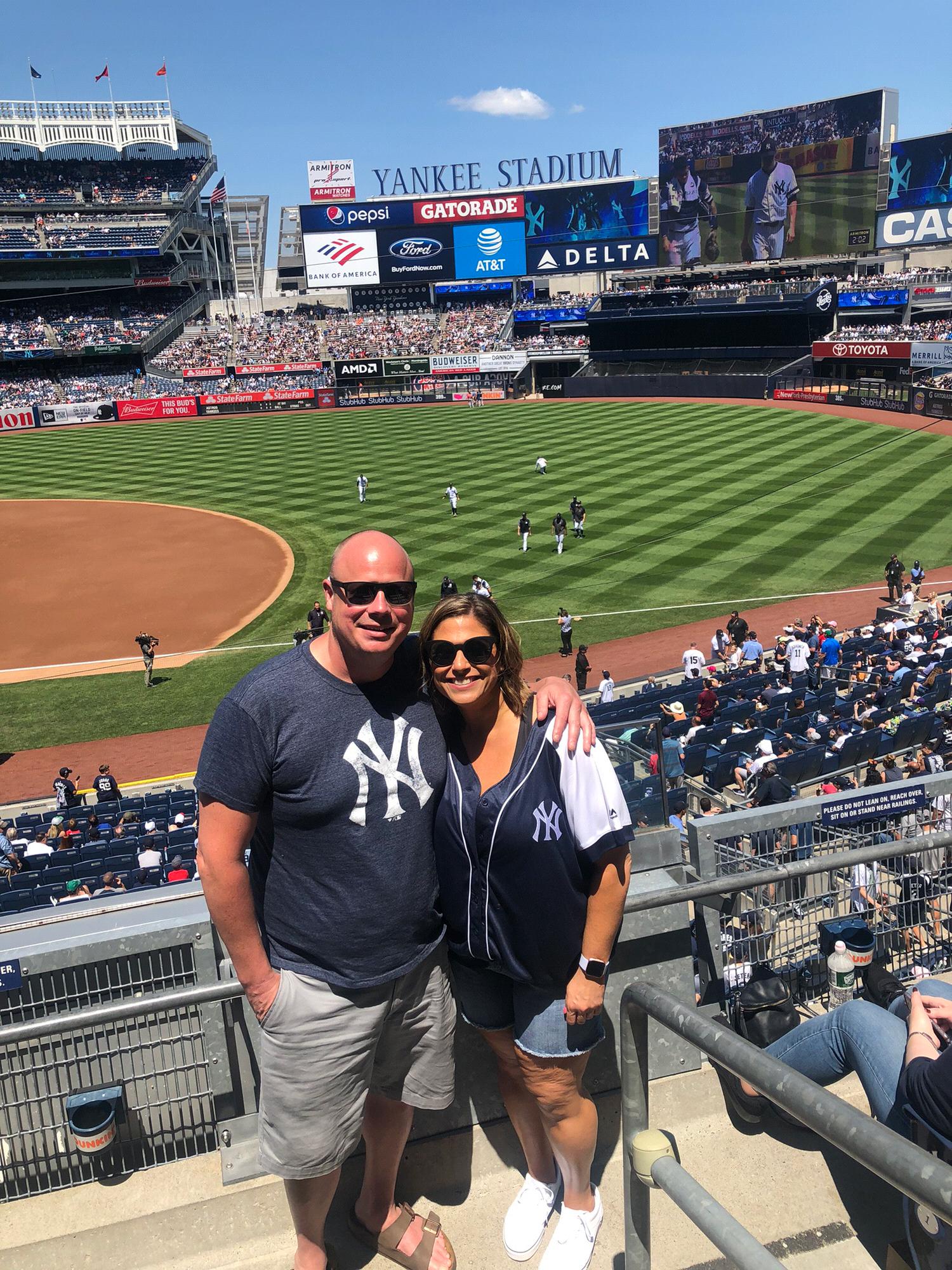 Amy's inaugural trip to Yankee Stadium. The Yanks lost to the Astros.