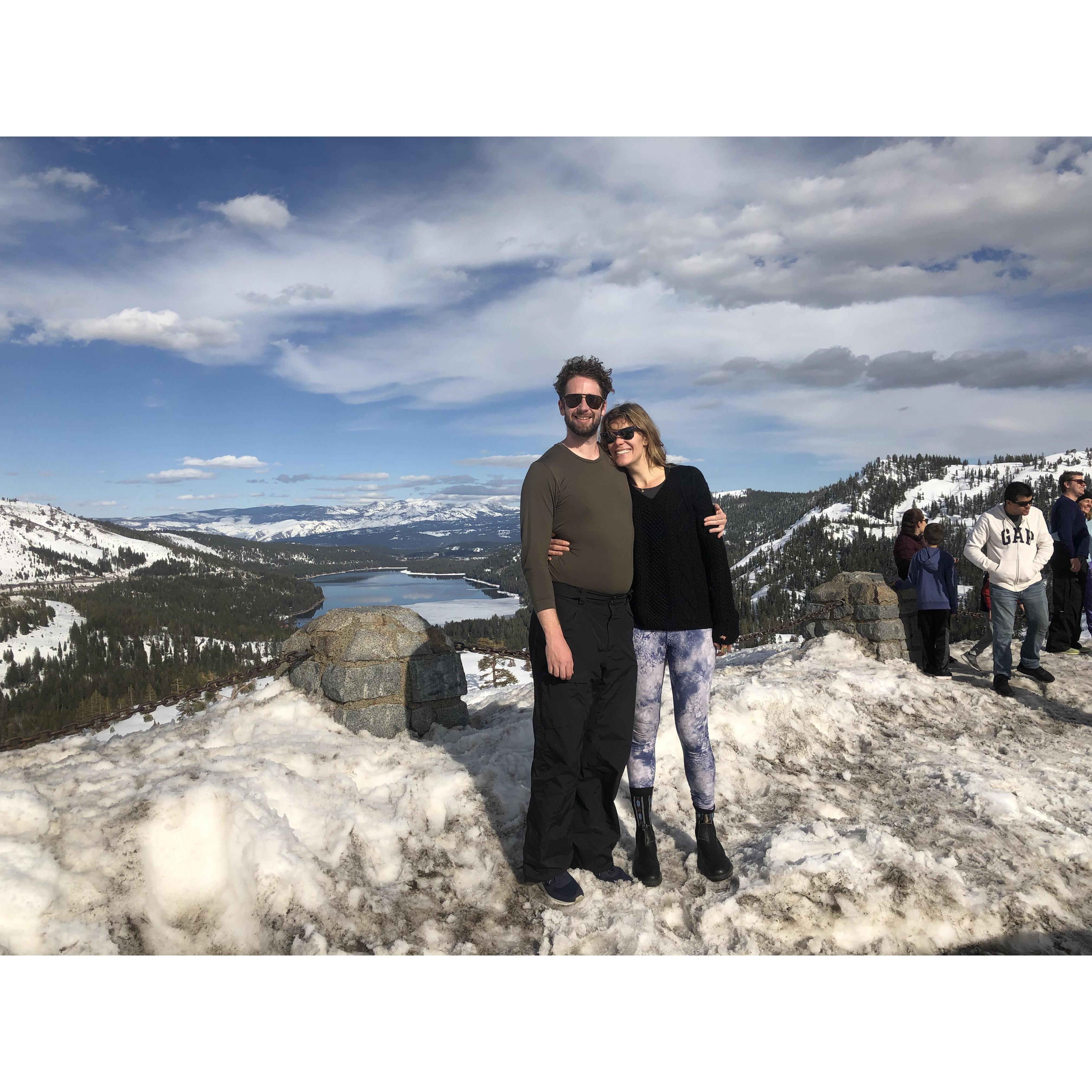 Tahoe! Rachel still can't ski but she can pose for pictures.