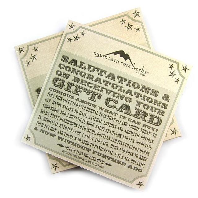 Mountain Rose Gift Certificate
