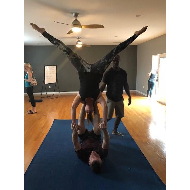 Our first Acro Yoga class.