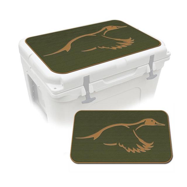USATuff SeaDek EVA Mat Cooler Pad fits YETI | Peel & Stick Application | Non Slip Comfort Accessories - Duck Solo Hunting Design (OliveGreen-Mocha)