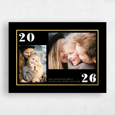 Black Holiday Card - Coligny Foil