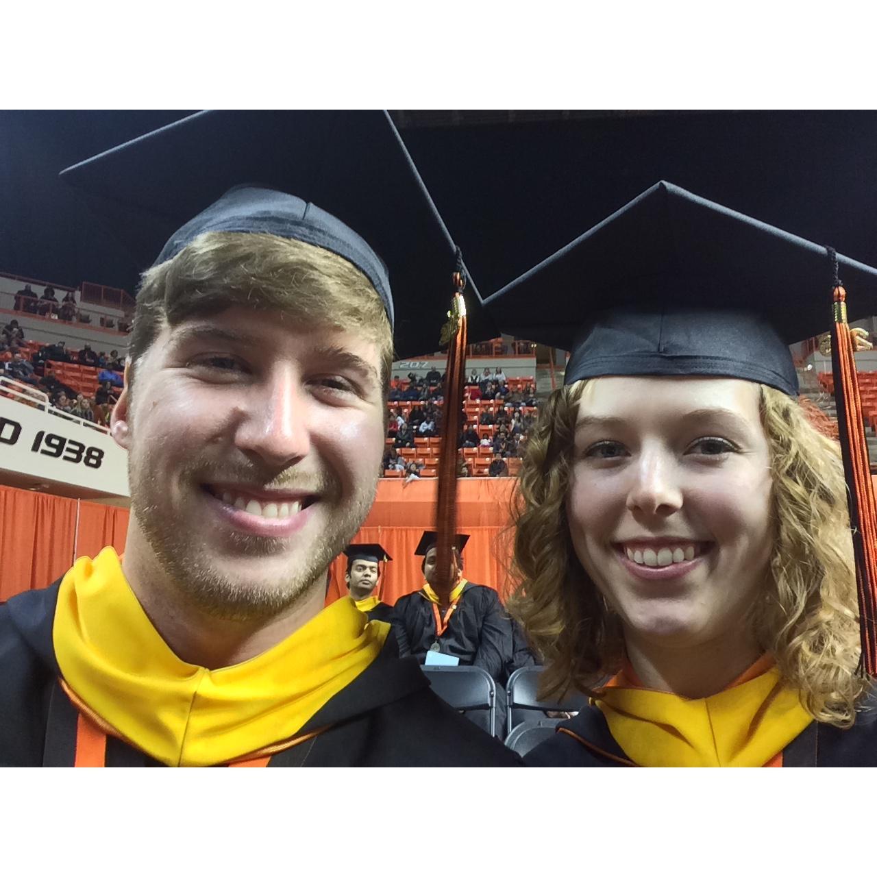 Chase and Lindsey at their Master's graduation December 2016!