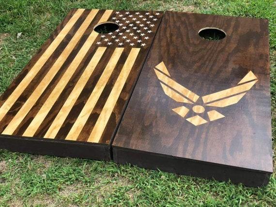 Custom Cornhole Set with Bags - Hand Painted Cornhole Set - Cornhole - Quality Cornhole Set