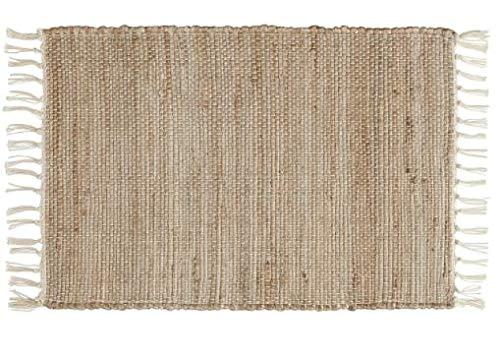 Handmade Jute Table Placemats Set of 4- Rustic Bohemian Design for Holidays Use House Warming Gift (13x19 INCH, Natural Jute)