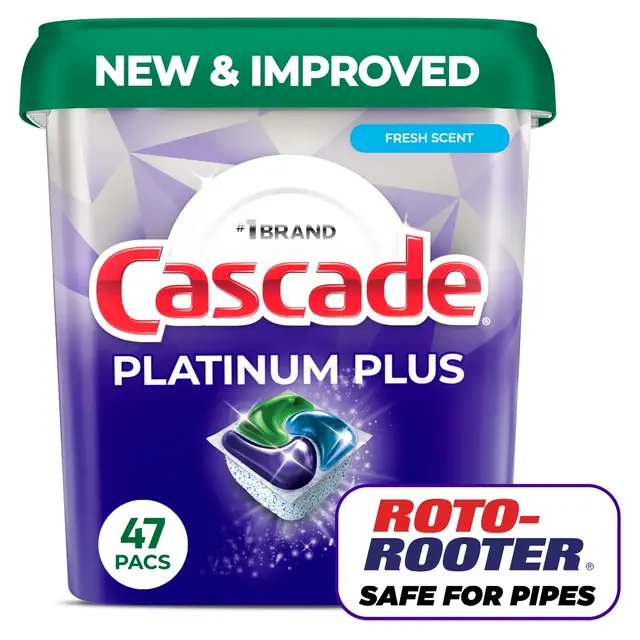 Cascade Platinum Plus Action Pacs Dishwasher Detergent - Mountain Scent - 47ct
