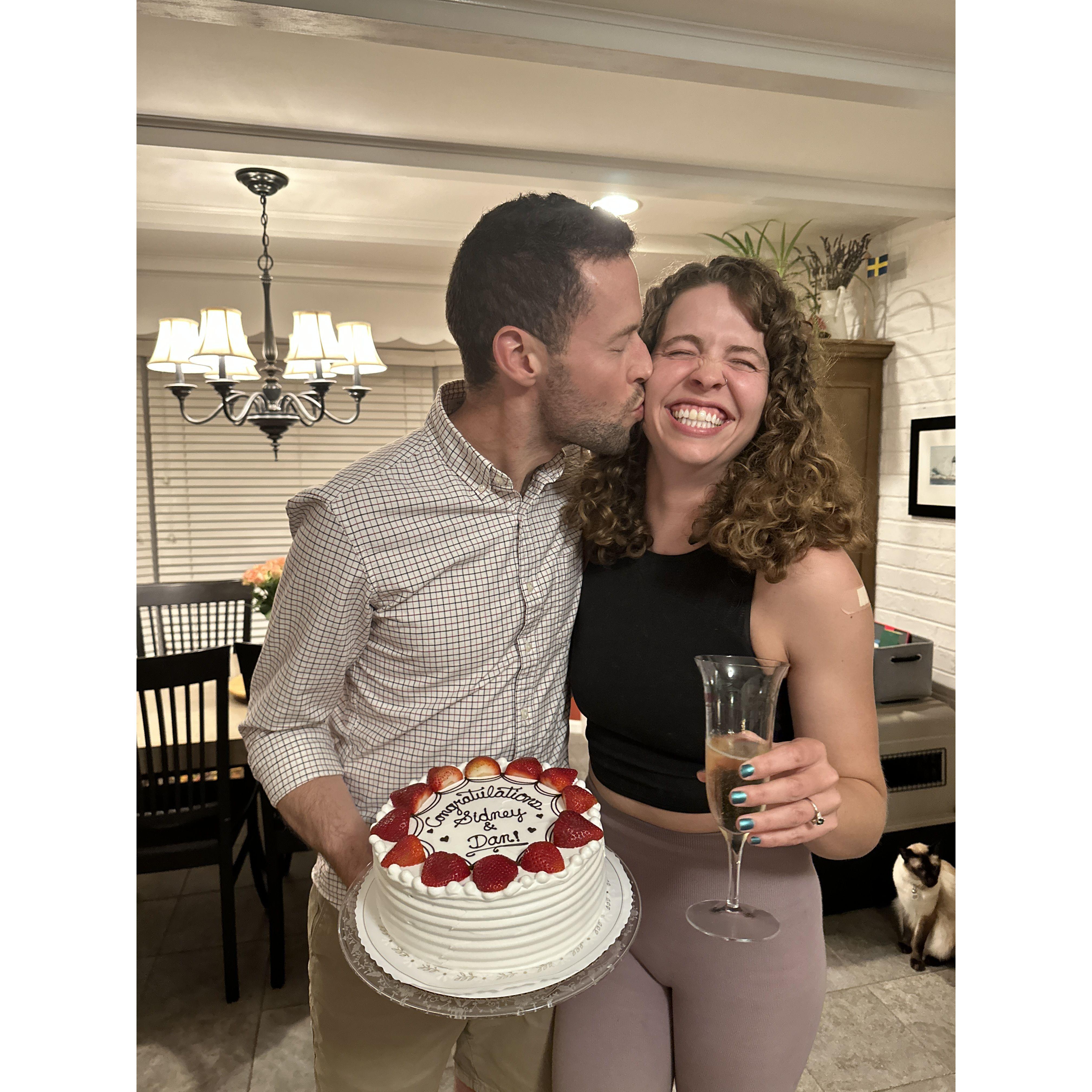 Post engagement cake from Stella's in North Bethesda!