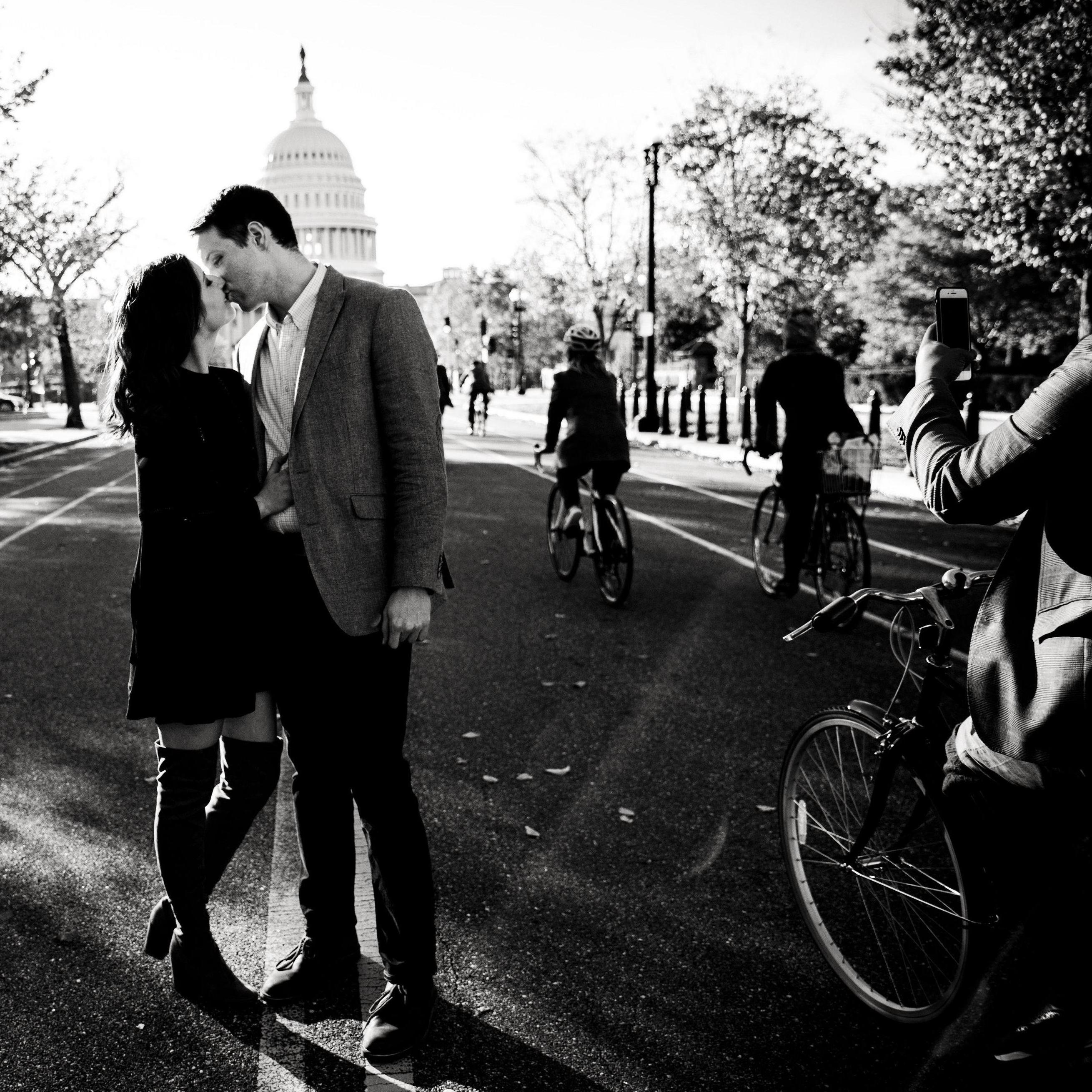 When your photo shoot gets photobombed by bikers wearing tweed