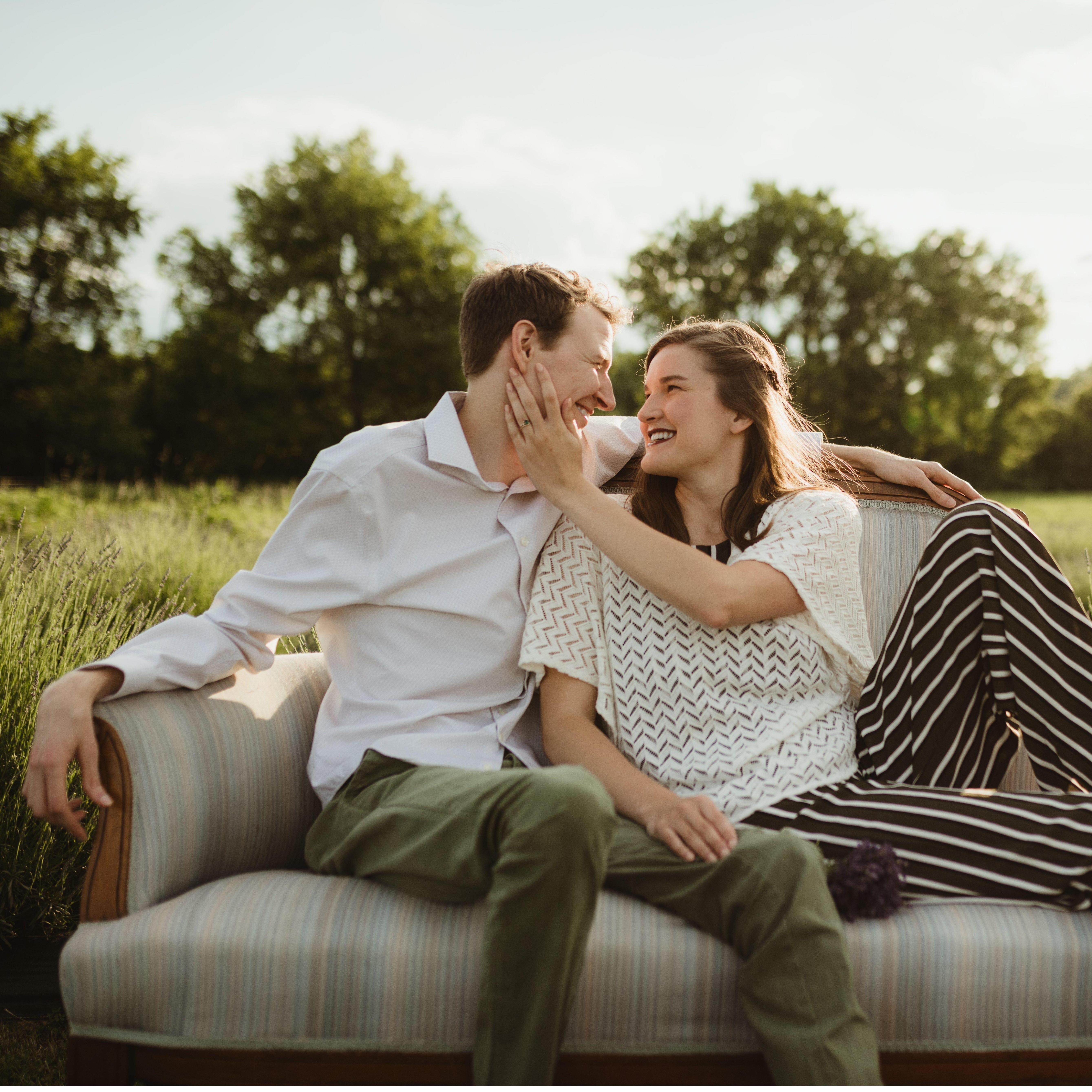 Engagement pictures by Elizabeth Simpson // June 15, 2020 // The Lavender Field (California, KY)