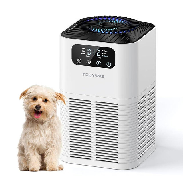 TDBYWAE Air Purifiers for Home Large Room up to 1076 Sq Ft, H13 True HEPA Filter Air Purifiers for Bedroom Smoke/Pet Dander/Pollen, 25dB Quiet with Fragrance Diffuser & Air Quality Sensor, White