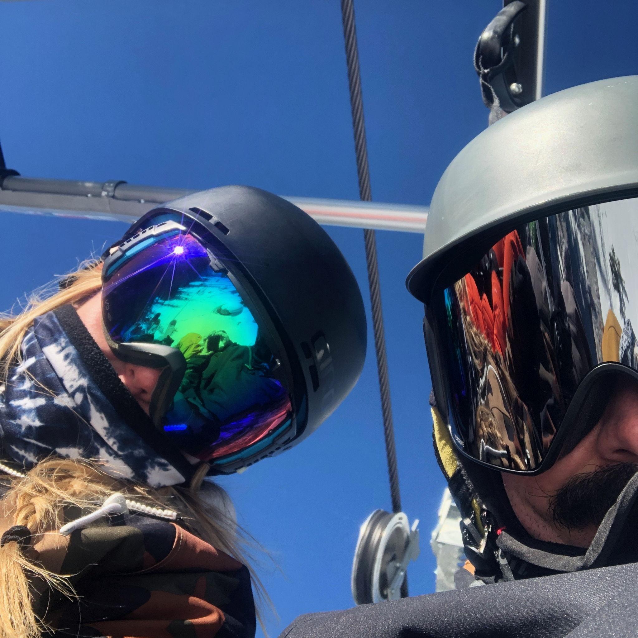 Our first picture together that we sent our boss!