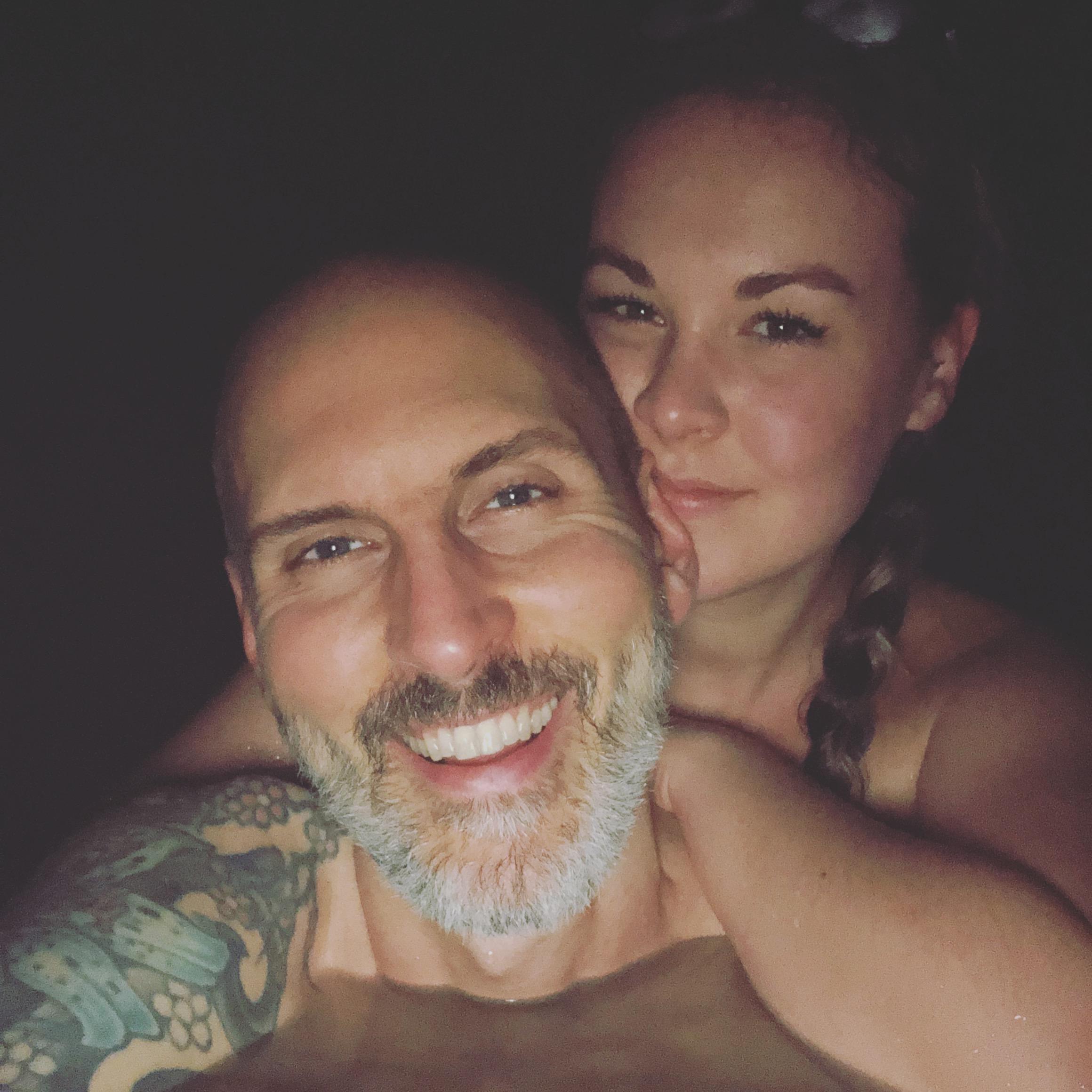 We went to the hot springs in winter!