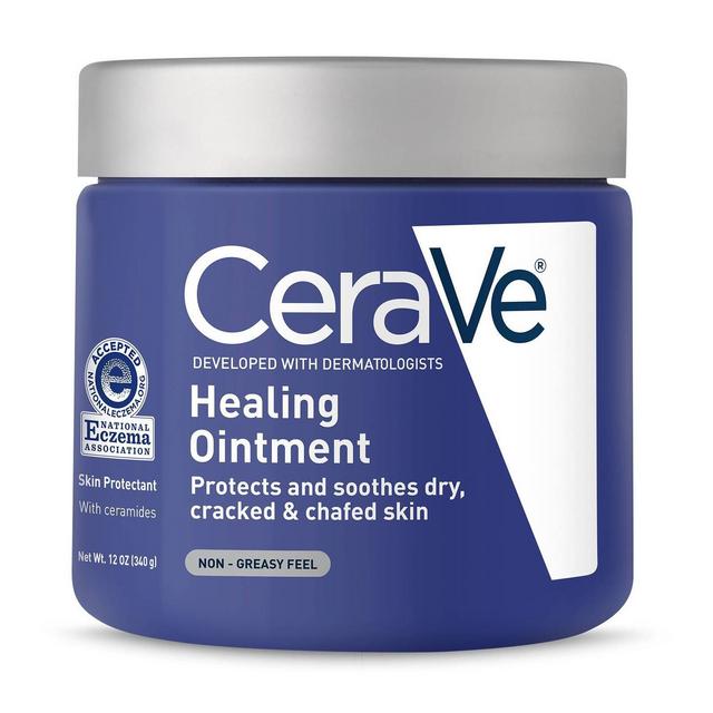 CeraVe Healing Ointment Skin Protectant, Soothes Dry, Cracked and Chafed Skin, Non-Greasy and Fragrance Free - 12oz