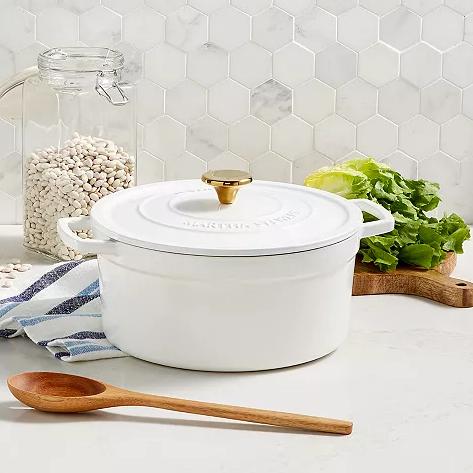 Martha Stewart Collection Enameled Cast Iron Round 6-Qt. Dutch Oven, Created for Macy's