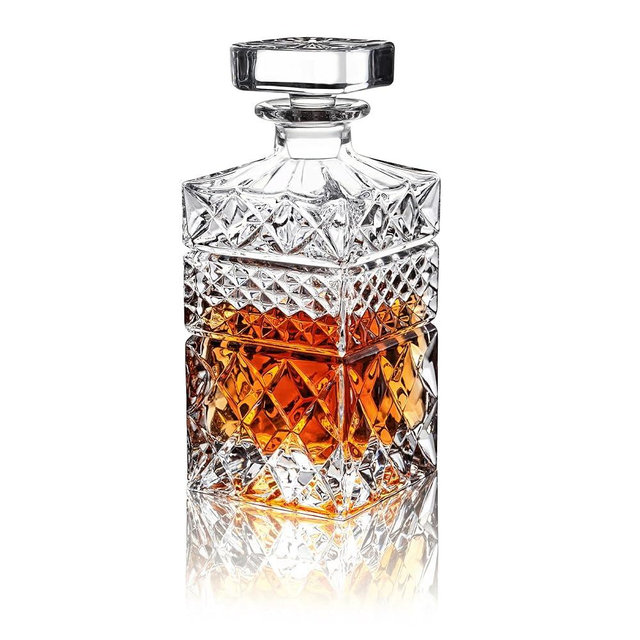 Whiskey Decanter,32 oz Liquor Decanter with Glass Stopper in Gift Box,Premium Bourbon Decanter,Crystal Scotch Decanter for Whiskey,Bourbon,Scotch