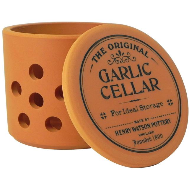 Henry Watson - Garlic Keeper - Terracotta - Made in England - 4.25 inches x 4 inches