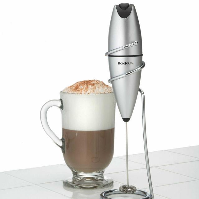 BonJour Stainless Steel Oval Frother with Stand