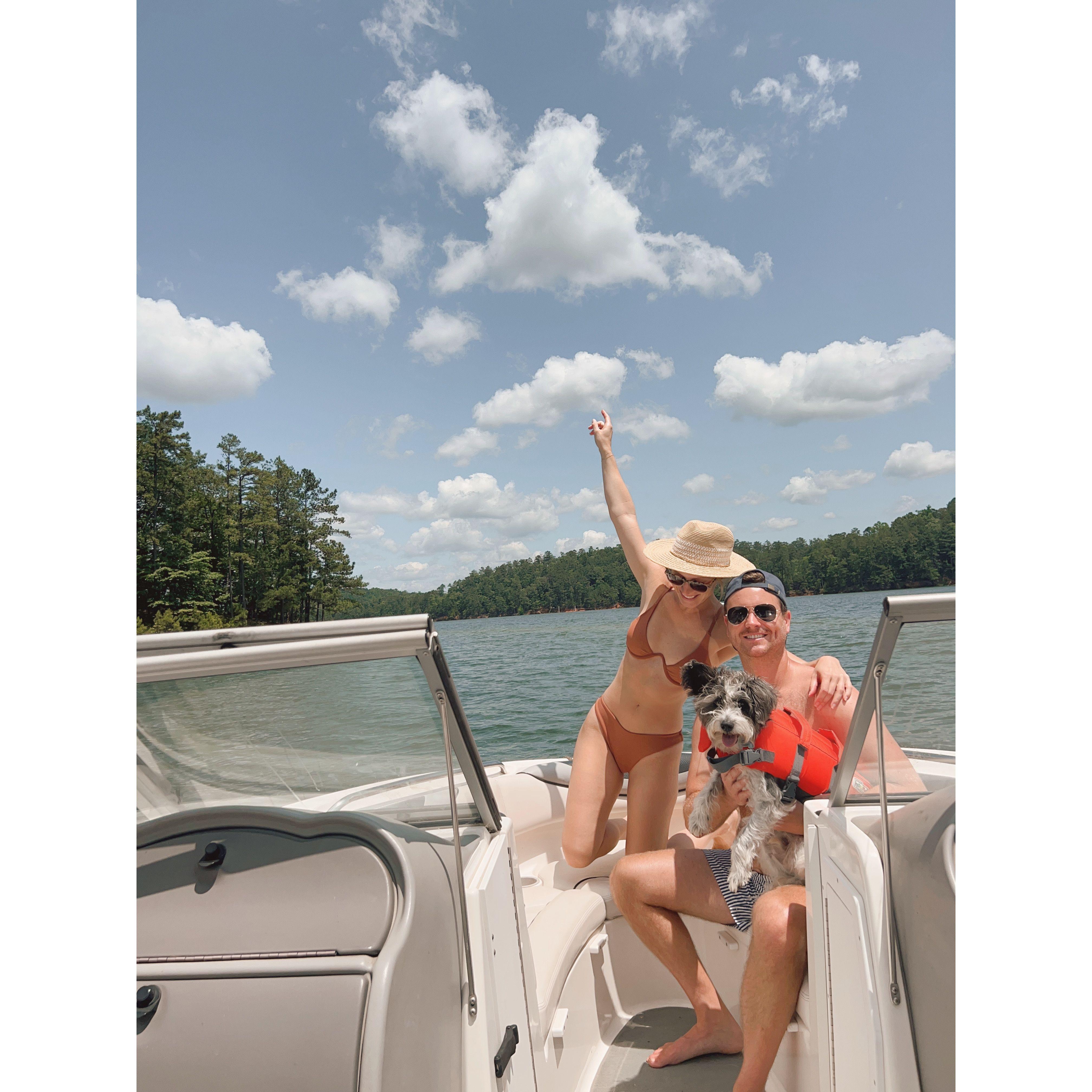 Fam on the boat