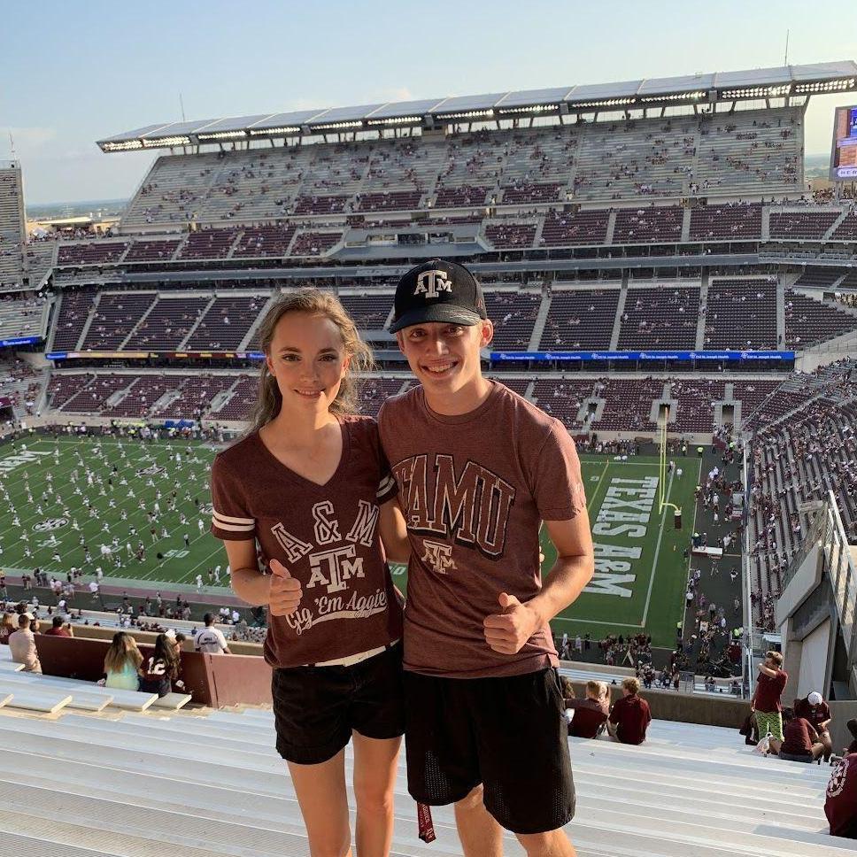 Our first Aggie Football Game, Fall 2019