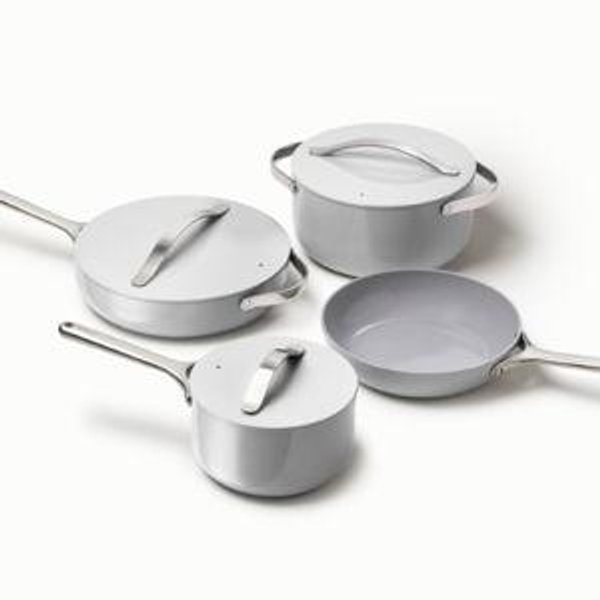 Best Ceramic Cookware Set in Gray | Nonstick Pot & Pans Set | Non-Toxic