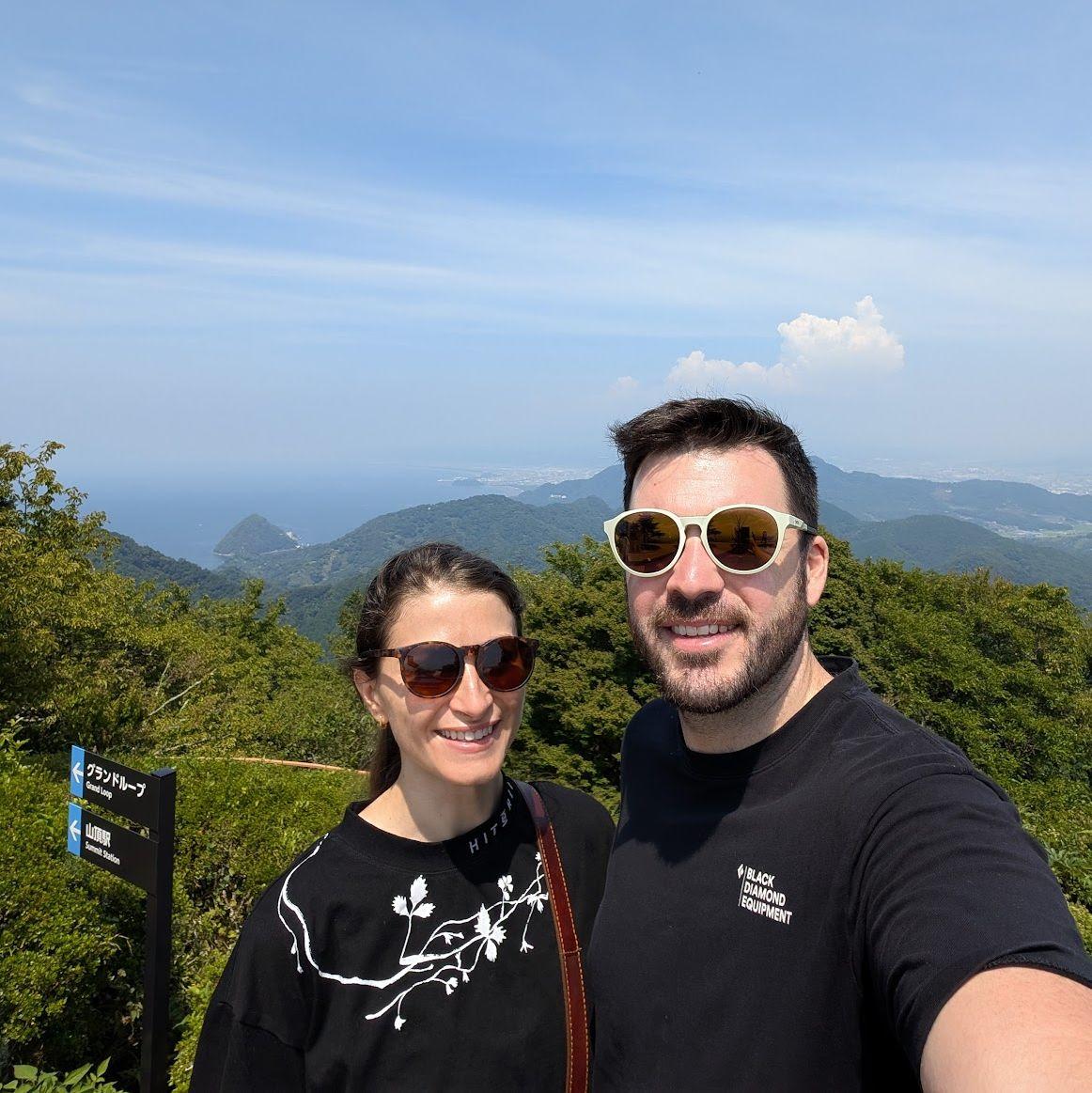 Ao Panorama Park, in front of Mt. Fuji, behind the clouds