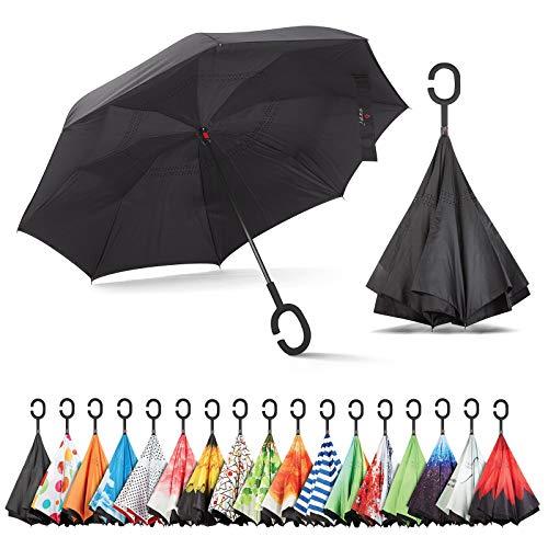 Sharpty Inverted Umbrella, Umbrella Windproof, Reverse Umbrella, Umbrellas for Women with UV Protection, Upside Down Umbrella with C-Shaped Handle
