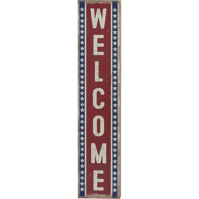 Primitives by Kathy Porch Leaner-Welcome, Red, White, Blue